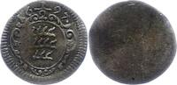 Württemberg Einseitiger 1/2 Kreuzer Eberhard Ludwig 1693-1733. -
