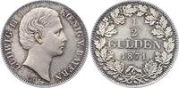 Bayern 1/2 Gulden Ludwig II. 1864-1886. -