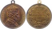 Brandenburg-Preußen Bronzemedaille Wilhelm I. 1861-1888. -