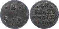 Braunschweig-Wolfenbüttel 1/48 Taler Karl I. 1735-1780. -