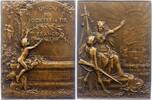 Frankreich Bronzeplakette Dritte Republik 1870-1940. -