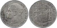 Spanien Peseta Alfons XIII. 1886-1931. -