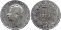 Serbien Dinar Alexander 1889-1902. -