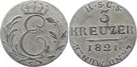 Sachsen-Coburg-Saalfeld 3 Kreuzer Ernst 1806-1826. -