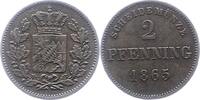 Bayern 2 Pfennig Ludwig II. 1864-1886. -