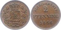 Bayern 2 Pfennig Ludwig II. 1864-1886. -
