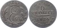 Sachsen-Coburg-Saalfeld 6 Kreuzer Ernst 1806-1826. -