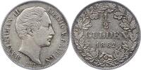 Bayern 1/2 Gulden Maximilian II. Joseph 1848-1864. -