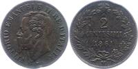 Italien-Königreich 2 Centesimi Vittorio Emanuele II. 1861-1878. -