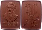 Personenmedaillen Porzellanmedaille Goethe, Johann Wolfgang von *1749 Frankfurt, +1832. -