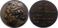 Personenmedaillen Bronzemedaille Goethe, Johann Wolfgang von *1749 Frankfurt, +1832. -