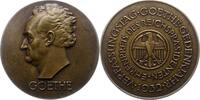 Personenmedaillen Bronzemedaille Goethe, Johann Wolfgang von *1749 Frankfurt, +1832. -
