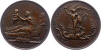 Frankreich Bronzemedaille Louis XVIII. 1814-1824. -