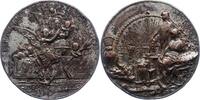 Italien-Königreich Versilberte Bronzemedaille Umberto I. 1878-1900. -