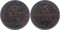 Anhalt-Dessau 3 Pfennig Leopold Friedrich 1817-1871. -