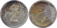 Rhodesien und Nyasaland 3 Pence Queen Elisabeth II. 1952-1964. -