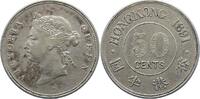 Hong-Kong 50 Cents Victoria 1841-1901. -
