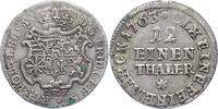 Sachsen-Albertinische Linie 1/12 Taler Friedrich Christian 1763. -
