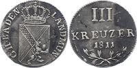 Baden-Durlach 3 Kreuzer Karl Friedrich 1806-1811. -