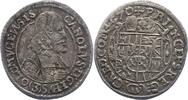 Tschechien-Olmütz 3 Kreuzer Karl II. von Liechtenstein 1664-1695. -