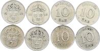 Schweden 10 Öre Gustaf V. 1907-1950. -