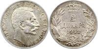 Serbien 2 Dinar Peter I. 1903-1918. -
