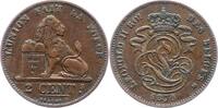 Belgien-Königreich 2 Centimes Leopold II. 1865-1909. -
