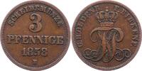 Oldenburg 3 Pfennig Nicolaus Friedrich Peter 1853-1900. -