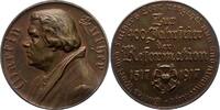 Reformation Bronzemedaille 400-Jahrfeier der Reformation 1917. -
