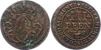 Münster-Bistum Cu-3 Pfennig Clemens August von Bayern 1719-1761. -