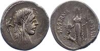 Republik Denar L. Hostilius Saserna 48 v. Chr.. -