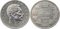 Serbien 2 Dinara Peter I. 1903-1918. -
