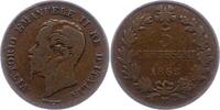 Italien-Königreich 5 Centesimi Vittorio Emanuele II. 1861-1878. -