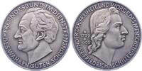 Personenmedaillen Silbermedaille Goethe, Johann Wolfgang von *1749 Frankfurt, +1832. -