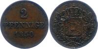 Bayern 2 Pfennig Maximilian II. Joseph 1848-1864. -