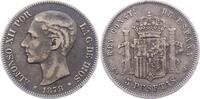 Spanien 5 Pesetas Alfons XII. 1874-1885. -