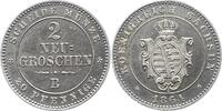 Sachsen-Albertinische Linie 2 Neugroschen Johann 1854-1873. -