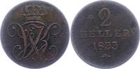 Hessen-Kassel 2 Heller Wilhelm II. 1821-1847. -