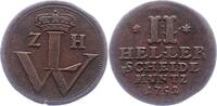 Hessen-Kassel 2 Heller Wilhelm VIII. 1751-1760. -
