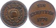 Augsburg-Bistum Kreuzer Clemens-Wenzel von Sachsen-Polen 1768-1803. -