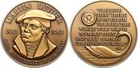 Reformation New York. Große Bronzemedaille 1 500. Geburtstag von Martin Luther 1983. -