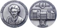 Personenmedaillen Versilberte Bronzemedaille Curie, Marie *1867 Warschau, +1934 Sancellemoz, Chemikerin und Physikerin, Nobelpreis 1903 und 1911. -