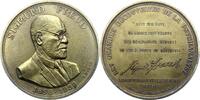 Medicina in nummis Bronzegussmedaille Freud, Sigmund *1856 Freiberg / Mähren, +1939 London, österreichischer Arzt und Psychologe, Begründer der Psychoanalyse. -