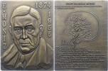 Medicina in nummis Bronzeplakette Moniz, Egas *1874 Avancia + 1955 Lissabon, , Portugisischer Potlitiker und Neurologe, 1949 Nobelpreis für Medizin. -