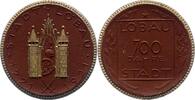 Porzellanmedaillen Löbau. Braune Porzellanmedaille 1 Deutsches Reich -