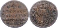 Würzburg-Bistum 1/4 leichter Kreuzer Karl Philipp von Greiffenklau-Vollraths 1749-1754. -