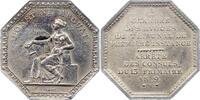 Frankreich Oktonale Silbermedaille An XI. 1802 Erste Republik. Fleck, VF