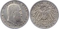 Württemberg 2 Mark Wilhelm II. 1891-1918. -