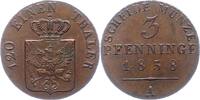 Brandenburg-Preußen 3 Pfennig Friedrich Wilhelm III. 1797-1840. -