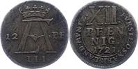 Osnabrück-Bistum 12 Pfennig Ernst August II. von York 1716-1728. -